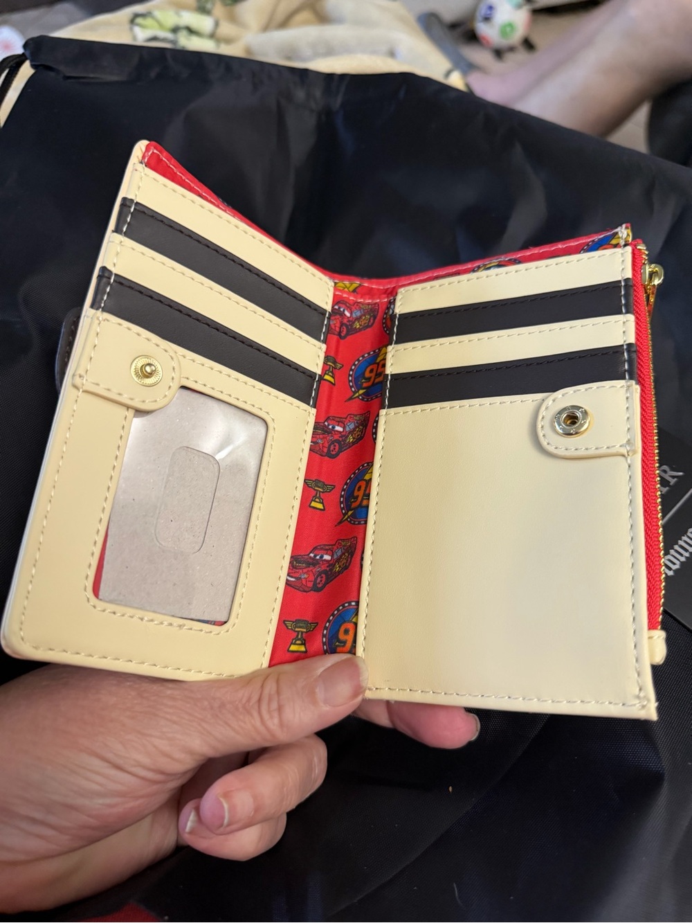 Loungefly Beige Wallet with Red Lightning McQueen Graphic - Picture 4 of 4